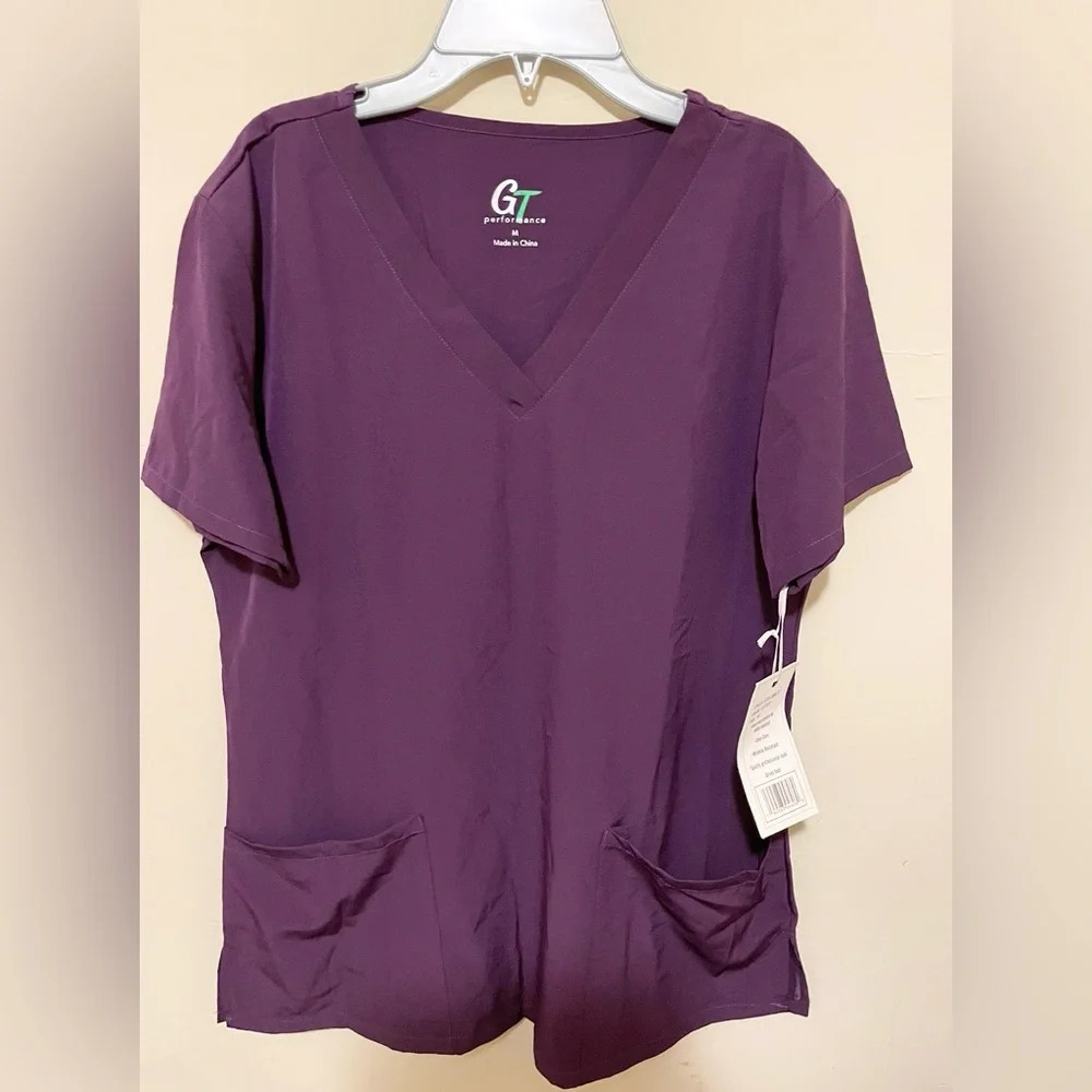 Sz M GT Performance Womens Medical Nursing Jogger Scrub Set Lotus NWT - Picture 5 of 8